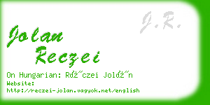 jolan reczei business card